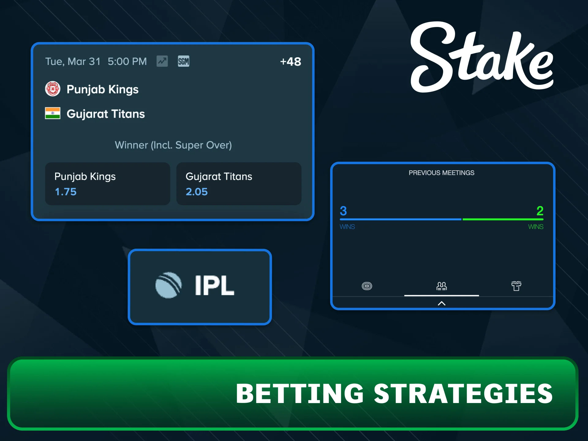 Use expert IPL betting tips today at Stake.